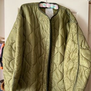Green army liner jacket